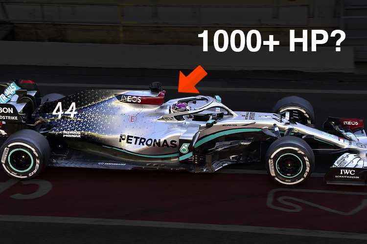 how much hp does an f1 car have