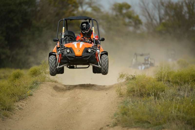 Dirt trails for off-road go karts