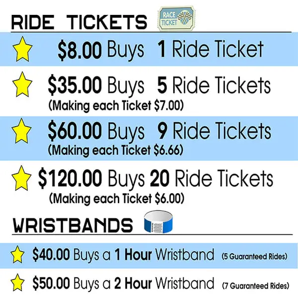 go-kart world pricing