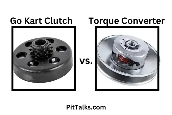 go kart clutch and torque converter positioned next to each other