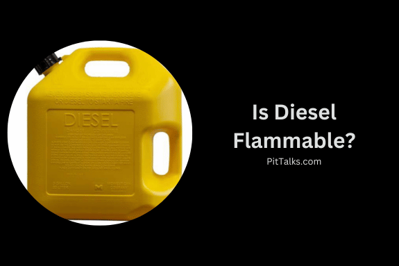 yellow can designed to safely store diesel fuel