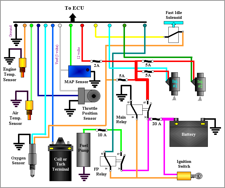 Infographic and diagram of the fuel systems in Harley Davidson motorcycles