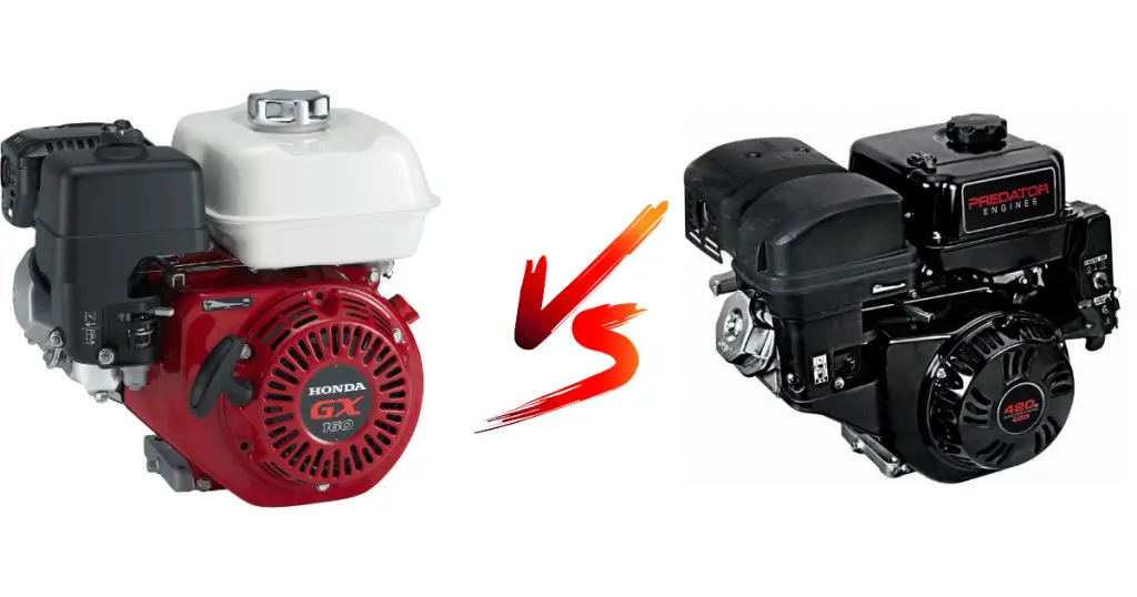 Custom infographic comparing the Predator 420 engine, and the Honda GX390